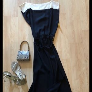 Black & Cream Colorblock Dress